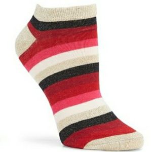 Kate Spade 2 pairs of striped no show socks.